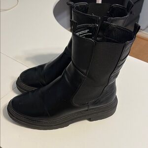 Target Black Combat Moto Boots with Chunky Sole